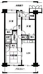 柳町4号棟間取図